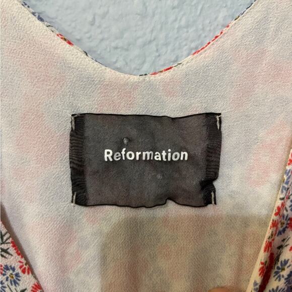 Reformation Thora Mini Wrap Dress in Shelby Floral S - Picture 8 of 9